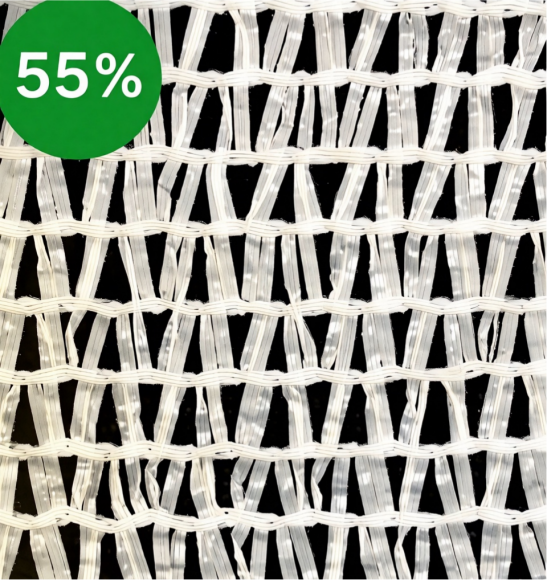 Затеняющая сетка, затенение 55%, ширина-12м, длина-50 м.п.(БЕЛАЯ)