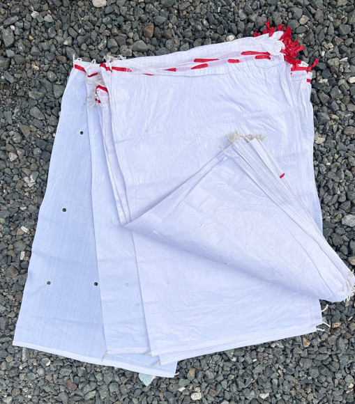 Мешок полипропиленовый БЕЛЫЙ с завязкой (ОТВЕРСТИЯ) 55х95 (50шт/уп / 2000шт/тюк)