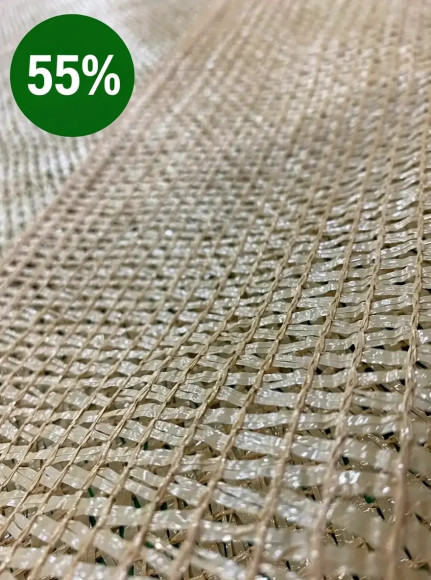 Затеняющая сетка, затенение 55%, ширина-4м, длина-50 м.п.(БЕЖЕВАЯ)