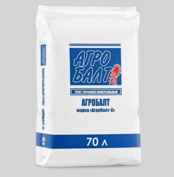 "Агробалт-С" грунт торфяной универсальный 70л, фр 0-10мм , PH 5,5 - 6,5