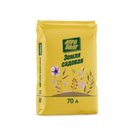 "Агробалт" Грунт Садовая земля 70л, фр 0-20мм, PH 5,5 - 6,5