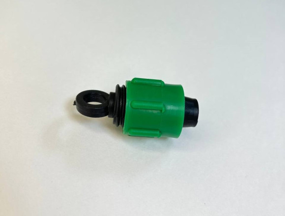 Заглушка для капельной ленты Зелёная (ПОДЖИМ) 16 мм (100шт/упак, 1500шт/кор) Заглушка для капельной ленты Зелёная (ПОДЖИМ) 16 мм (100шт/упак, 1500шт/кор)