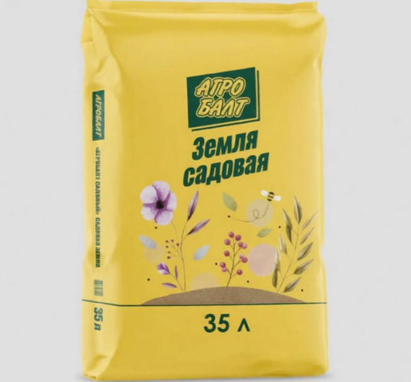 "Агробалт" Грунт Садовая земля 35л, фр 0-20мм, PH 5,5 - 6,5