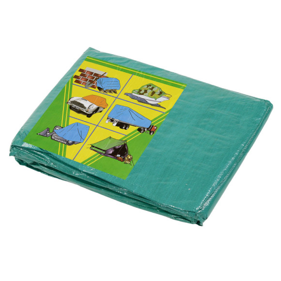 Тент тарпаулин 120 г/кв.м., размер 4х15 метр (зеленый)