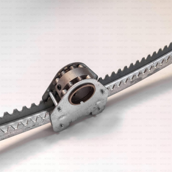 Зубчатая рейка вентиляции изогнутая в сборе с шестерней вентиляции d=32