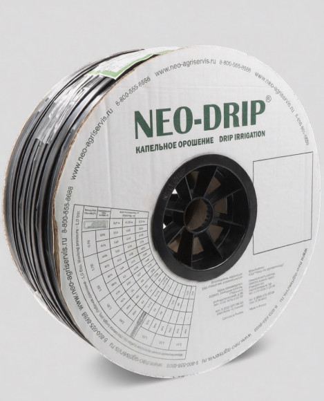 Капельная лента NEO-DRIP (толщина 6 mils), шаг 20 см, вылив 1,6 л/ч - 1000 м (Эммитерная)